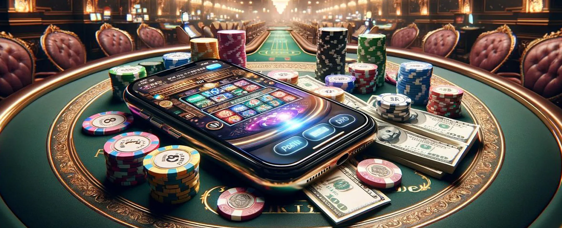 Nustar Online Gaming vibrant casino background
